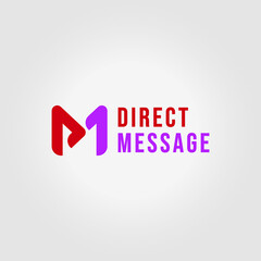 Letter DM logotype Logo Icon Vintage Illustration Vector Design