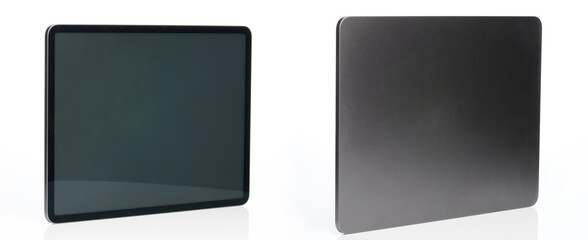 Back and front view of generic tablet