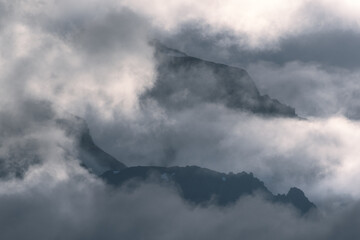 Misty mountains on the Kenai Peninsula, Alaska
