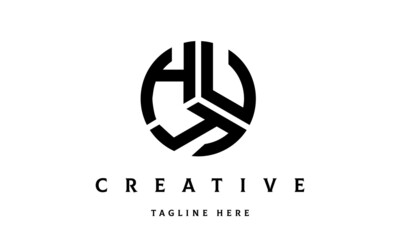 HUY creative circle three letter logo