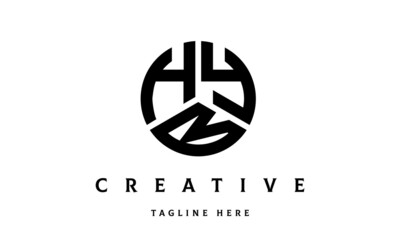 HYB creative circle three letter logo