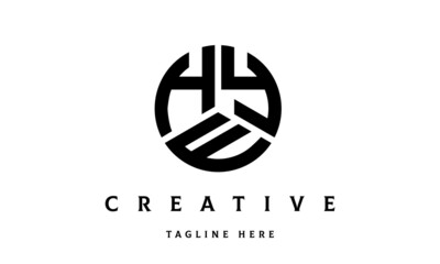 HYE creative circle three letter logo