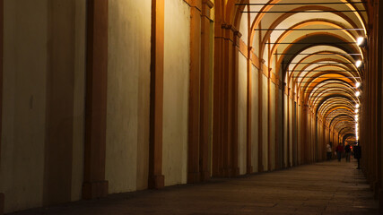 bologna, unesco heritage arcades.  Photos taken near the arch of the meloncello, stadium area © claudio