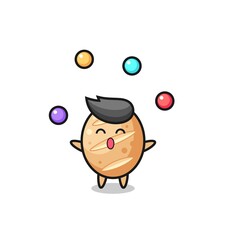 the french bread circus cartoon juggling a ball