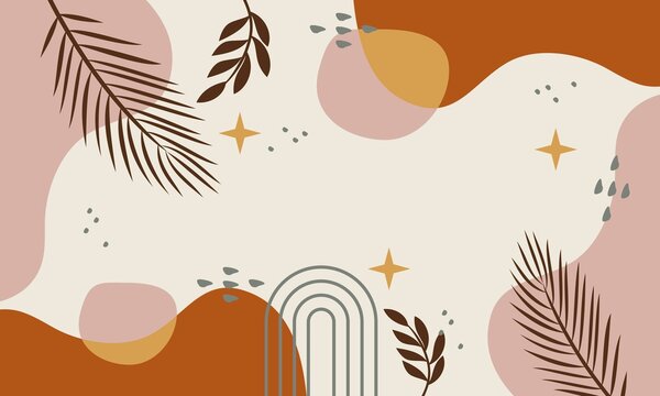 Hand drawn boho background vector