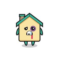 injured house character with a bruised face