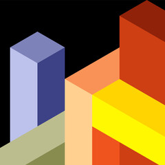 Abstract background. 3d cubes, cubic elements and blocks. Techno or business concept for wallpaper, banner, background, landing page