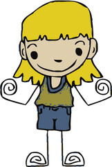 Obraz premium cute man and young boys cartoon sign design