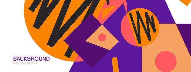 Abstract background with blocks, lines, geometric shapes. Techno or business concept for wallpaper, banner, background, landing page