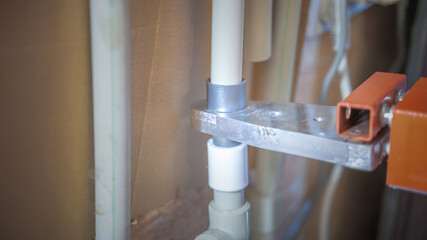 repair of plumbing in the house, close up