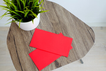 red envelopes on the table