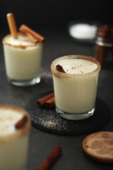 Kogel mogel drink made from eggs with cream