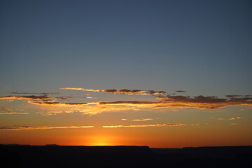 Fototapeta na wymiar アリゾナ州グランドキャニオンの夕焼け