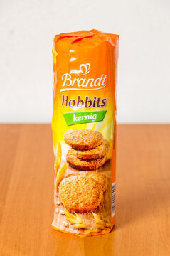 Deblin, Poland - June 8, 2021: Cereal cookies Brandt Hobbits kernig.