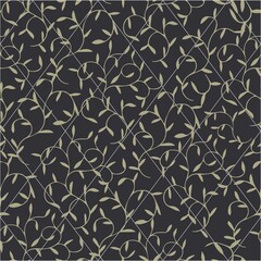 Seamless pattern with leaves and twigs
