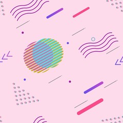 Memphis-style illustration in vector