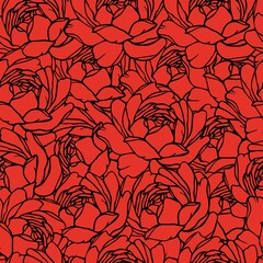 Seamless pattern with roses