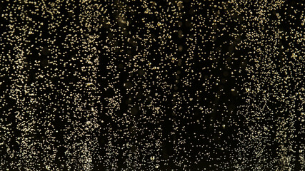Close-up of champagne bubbles background.