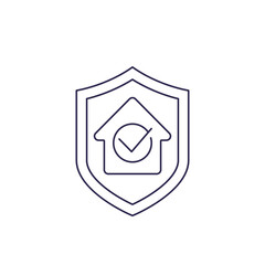 house insurance vector line icon