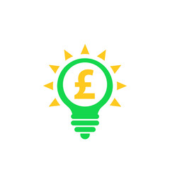 Idea is money icon with pound