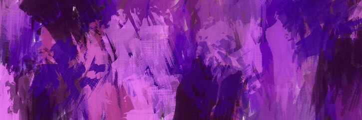 Abstract painting art with purple oil paint brush for presentation, website background, banner, wall decoration, or t-shirt design.