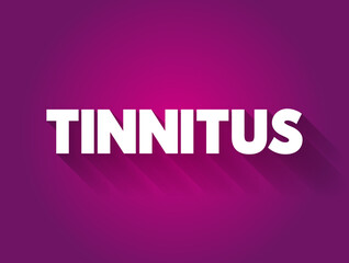 Tinnitus text quote, medical concept background