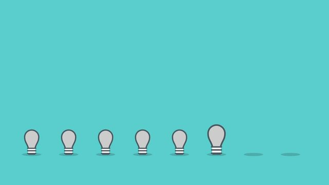 Think differently concept. Be different. New idea, change, trend, courage, creative solution, innovation and unique way concept. Animation.