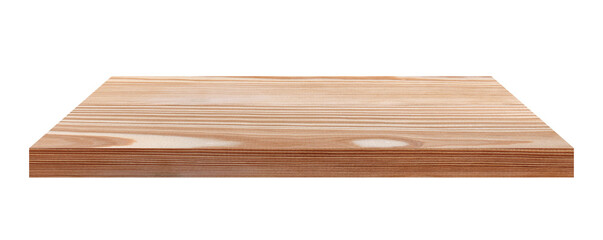 Wooden shelves isolated on white background, wood texture, Place the product.