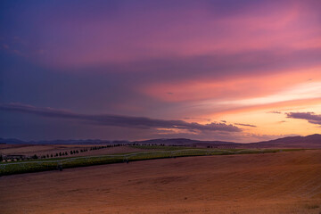 sunset scenery with pretty lights © adrian