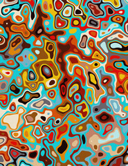 Abstract colorful topographic Colorful Organic shapes Psychdelic Abstract