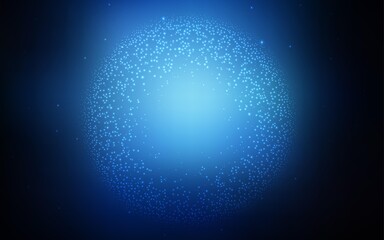 Dark BLUE vector background with galaxy stars.