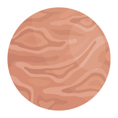 mars planet for space color illustration