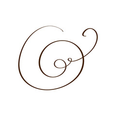 Vintage Vector spiral line divider and calligraphy separator, swirl and corner decorative ornament. Floral line filigree design element. Flourish curl element for invitation or menu page illustration