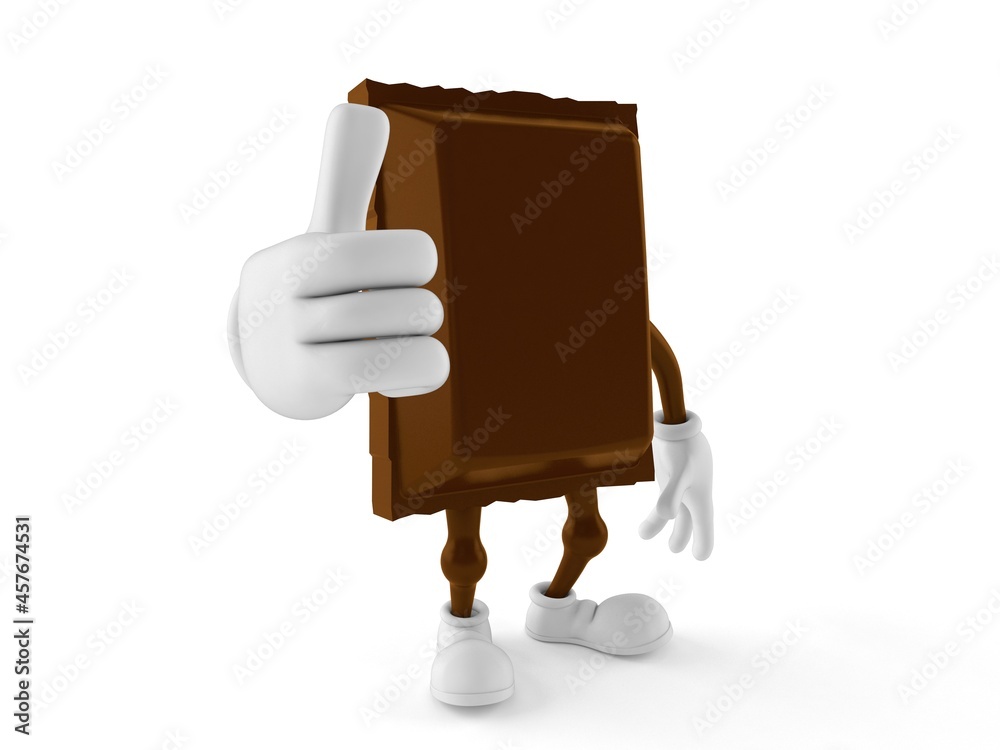 Canvas Prints Chocolate character with thumbs up gesture