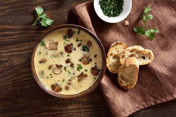 Creamy mushroom soup