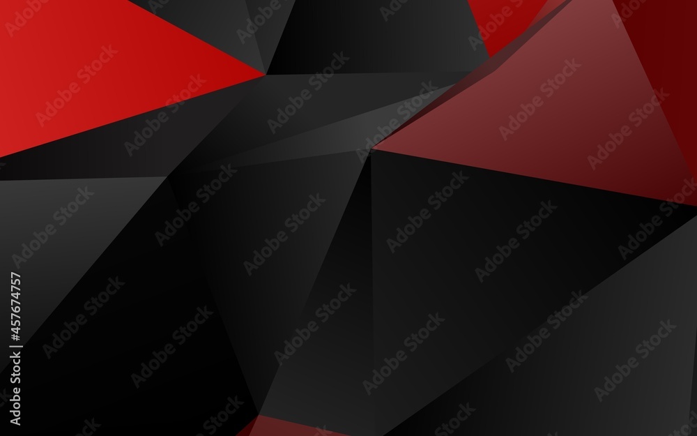 Wall mural dark red vector low poly layout.