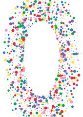 Multicolored Circle Spread Background. Round Fiesta Illustration. Orange Polka Dot. Red Summer Confetti Texture.