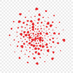 Pink Confetti Background Transparent Vector. Folded Backdrop Heart. Violet Card Illustration. Tender Confetti Cute Texture. Fond Congratulation Pattern.