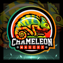 Chameleon mascot. esport logo design
