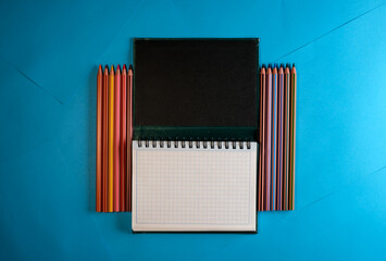 Notebook with loose-leaf checkered pages