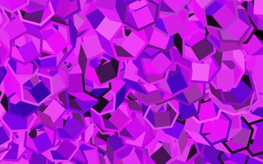 Dark Purple vector layout with hexagonal shapes.