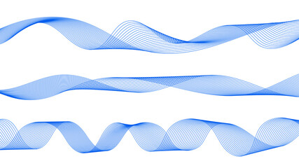 Abstract wavy stripes. Linear art. Wave with shadow. Optical art abstract wave background. Vector dynamic illustration