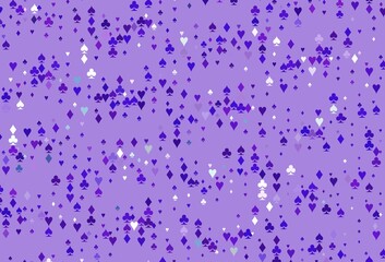 Light Pink, Blue vector background with cards signs.