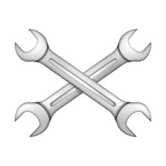 Wrench. A pair of cross wrenches. An illustration of the design of an auto repair shop.