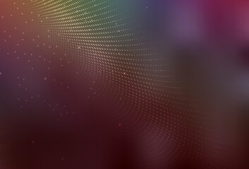 Dark Multicolor vector Glitter abstract illustration with blurred drops of rain.