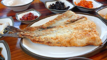 grilled fish with vegetables