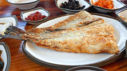 grilled fish with vegetables