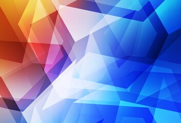 Obraz premium Light Blue, Red vector low poly texture.