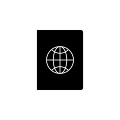 passport icon, travel vector, pass illustration