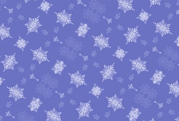 Snowflakes with a watercolor texture. Celebratory background can be used for graphic designs Christmas, invitations and greeting cards, photo frames, posters, winter holidays. Pattern